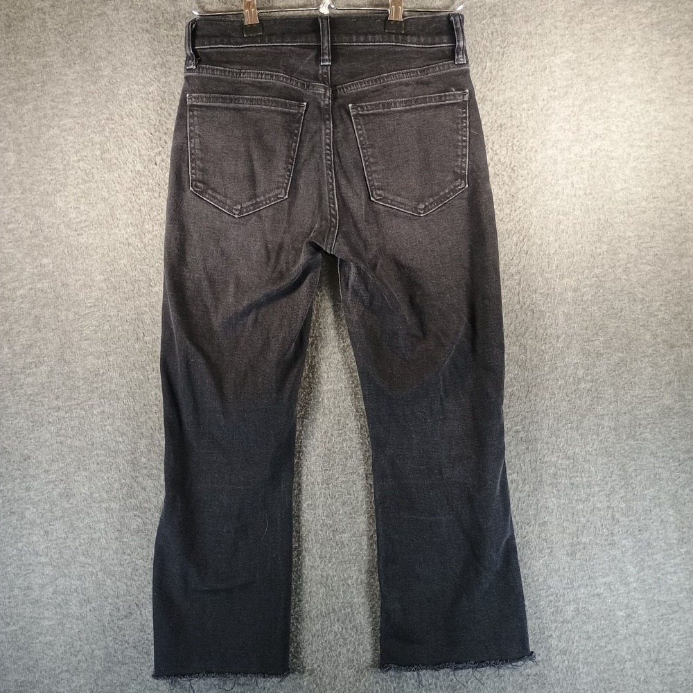 Vintage 1969 Gap Jeans Women 26/2 Petite Kick Fit High Rise Washed Black Raw Hem - Picture 7 of 12